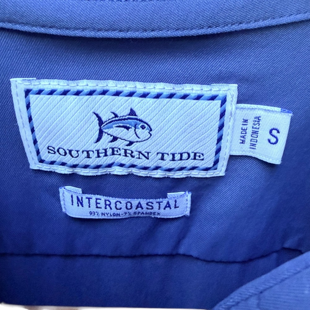 Southern‎ Tide Mens Shirt Shrimp Print Size S Short Sleeve Button Down Summer - Picture 6 of 7